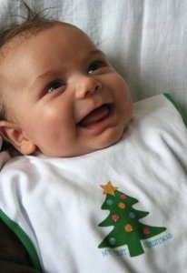 Tom en z'n impressive Kerstslab! (leuk woord voor galgje..hihi)