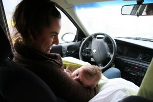 Tom's eerste Franse melk..hihi..