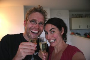 Bubbels op ons eerste echte grote-mensen huis!!